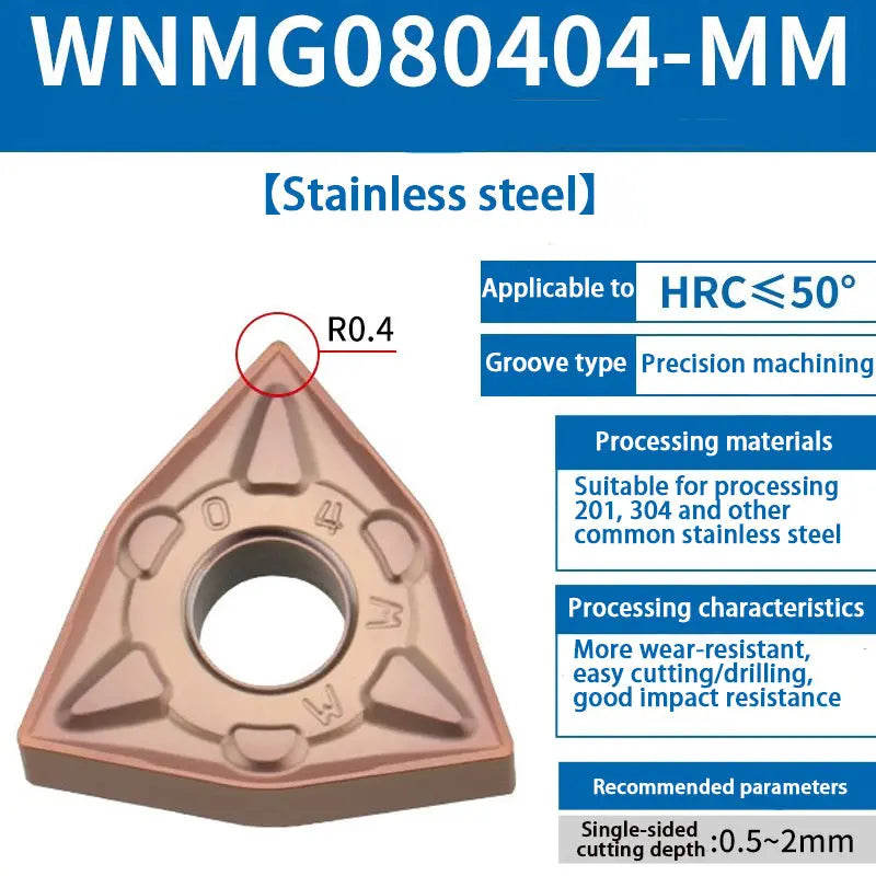 72-WNMG080404/08 Peach-shaped external turning tool head Shandong Denso Pricision Tools Co.,Ltd.